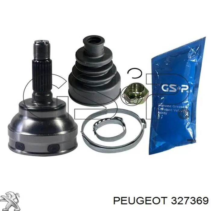 327369 Peugeot/Citroen árbol de transmisión delantero derecho