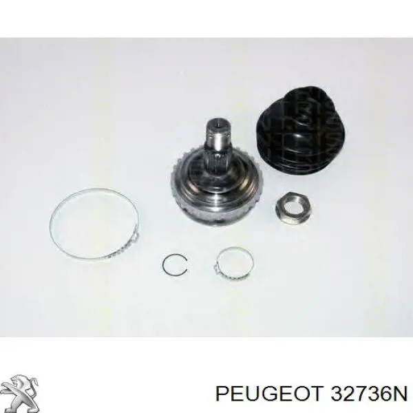 32736N Peugeot/Citroen árbol de transmisión delantero derecho