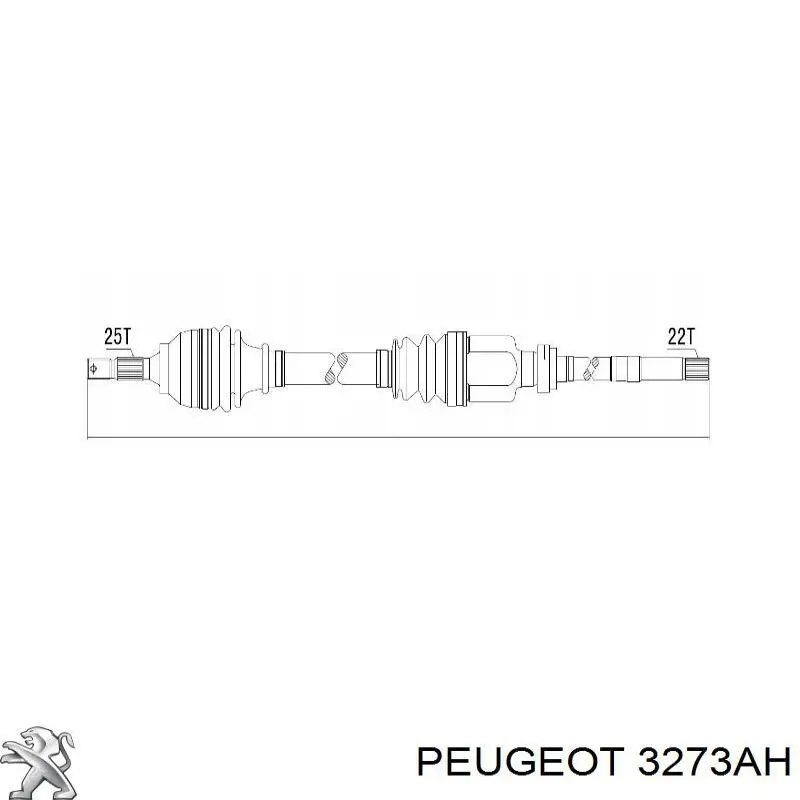 Semieje delantero derecho Peugeot/Citroen 3273AH precio, desde 63,89 EUR