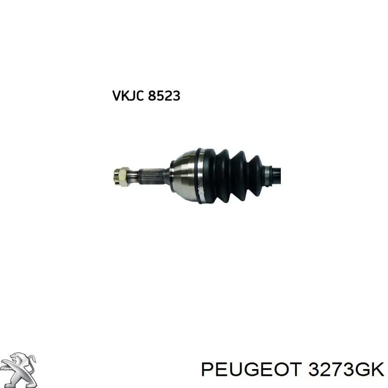 3273GK Peugeot/Citroen árbol de transmisión delantero derecho