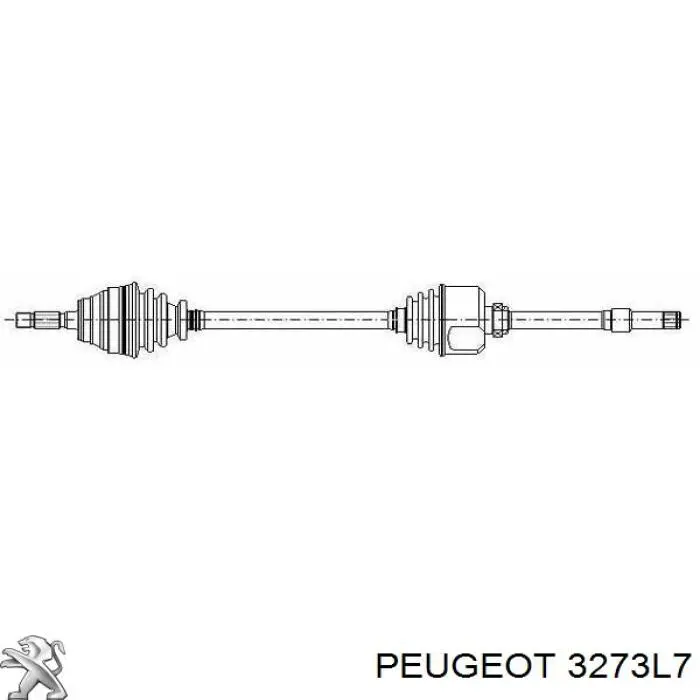 3273L7 Peugeot/Citroen árbol de transmisión delantero derecho