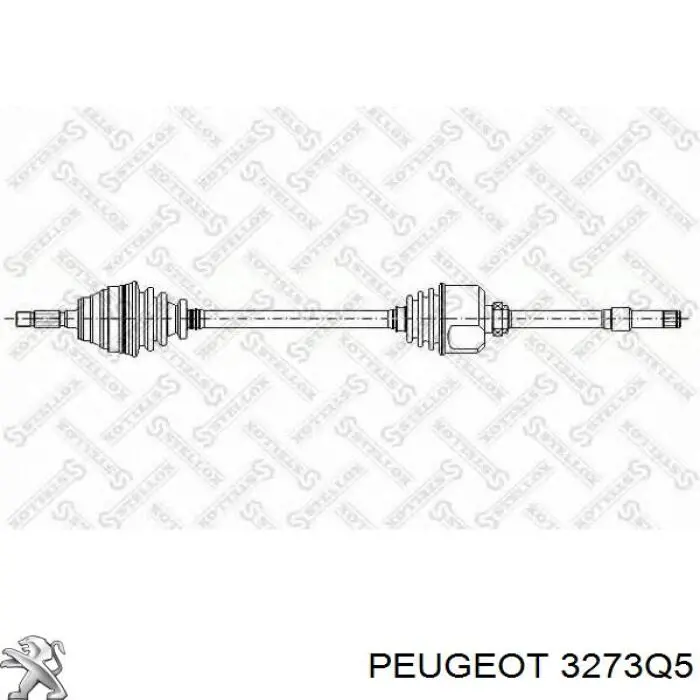 3273Q5 Peugeot/Citroen árbol de transmisión delantero derecho