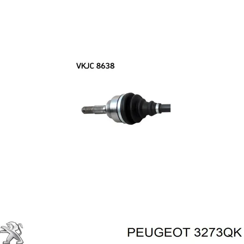 Semieje delantero derecho Peugeot/Citroen 3273QK precio, desde 67,28 EUR