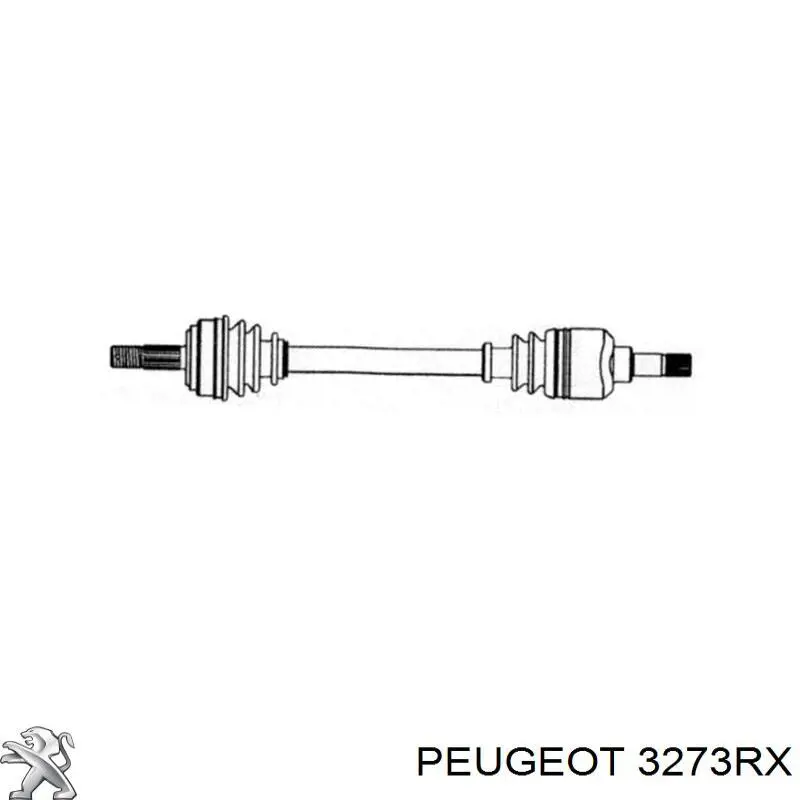 3273RW Peugeot/Citroen árbol de transmisión delantero derecho