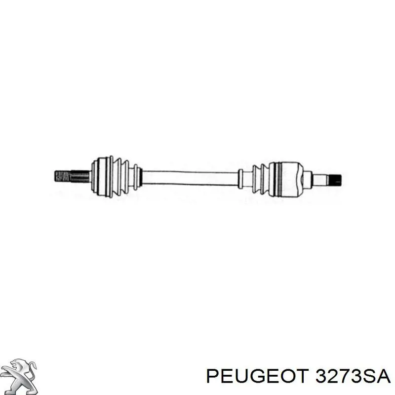 3273SA Peugeot/Citroen árbol de transmisión delantero derecho