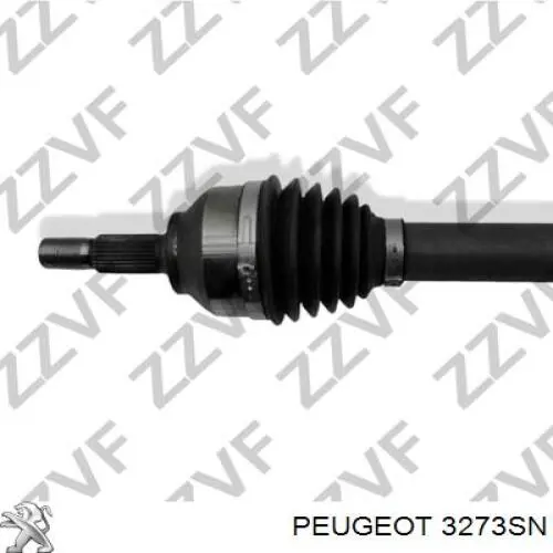 00003273SP Peugeot/Citroen árbol de transmisión delantero derecho