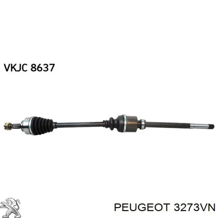 3273VN Peugeot/Citroen árbol de transmisión delantero derecho