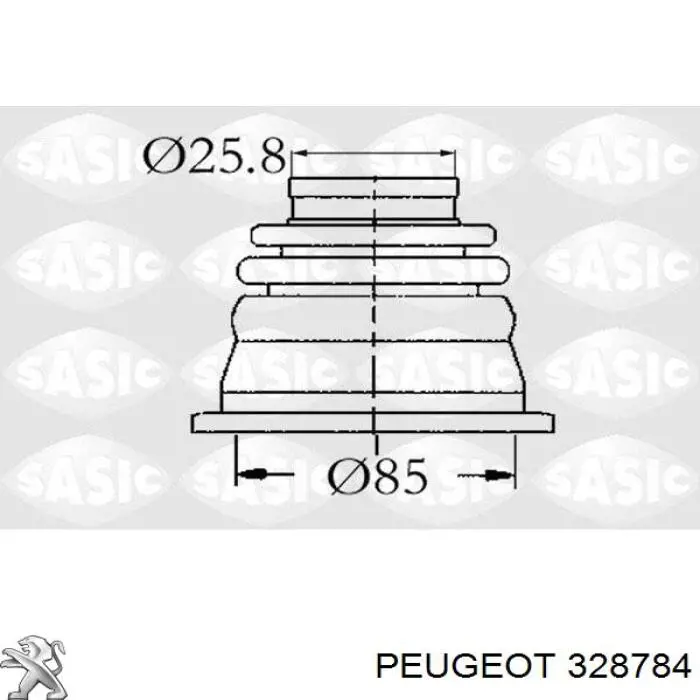 328784 Peugeot/Citroen fuelle, árbol de transmisión delantero interior izquierdo