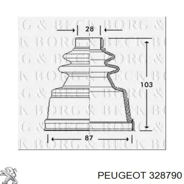 328790 Peugeot/Citroen Fuelle palier delantero interior