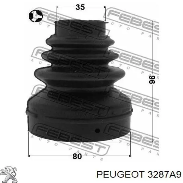 Fuelle transmisión delantero exterior Peugeot/Citroen 3287A9 precio, desde 6,20 EUR