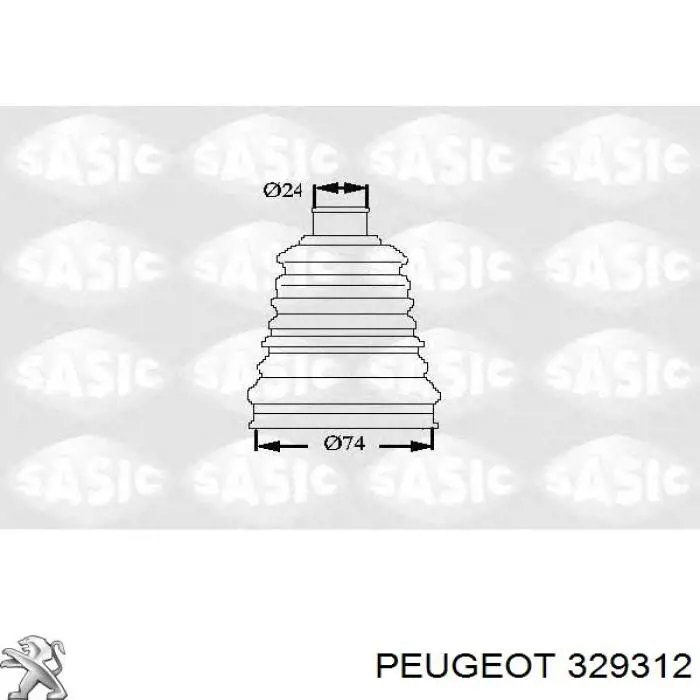 329312 Peugeot/Citroen fuelle, árbol de transmisión delantero exterior