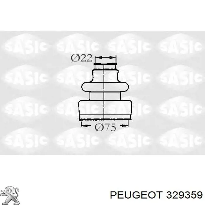 329359 Peugeot/Citroen fuelle, árbol de transmisión delantero interior