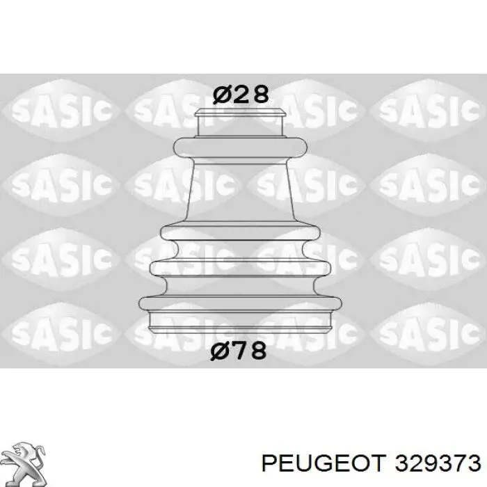 329373 Peugeot/Citroen fuelle, árbol de transmisión delantero exterior