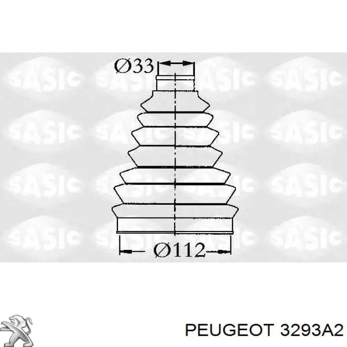 3293A2 Peugeot/Citroen fuelle, árbol de transmisión delantero exterior