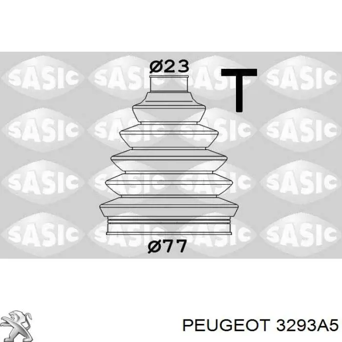3293A5 Peugeot/Citroen fuelle, árbol de transmisión delantero exterior