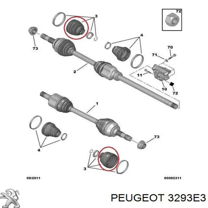 Fuelle de palier delantero exterior 752254 Cautex