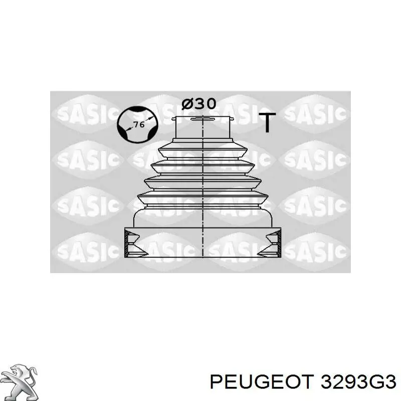 3293G3 Peugeot/Citroen fuelle, árbol de transmisión delantero exterior