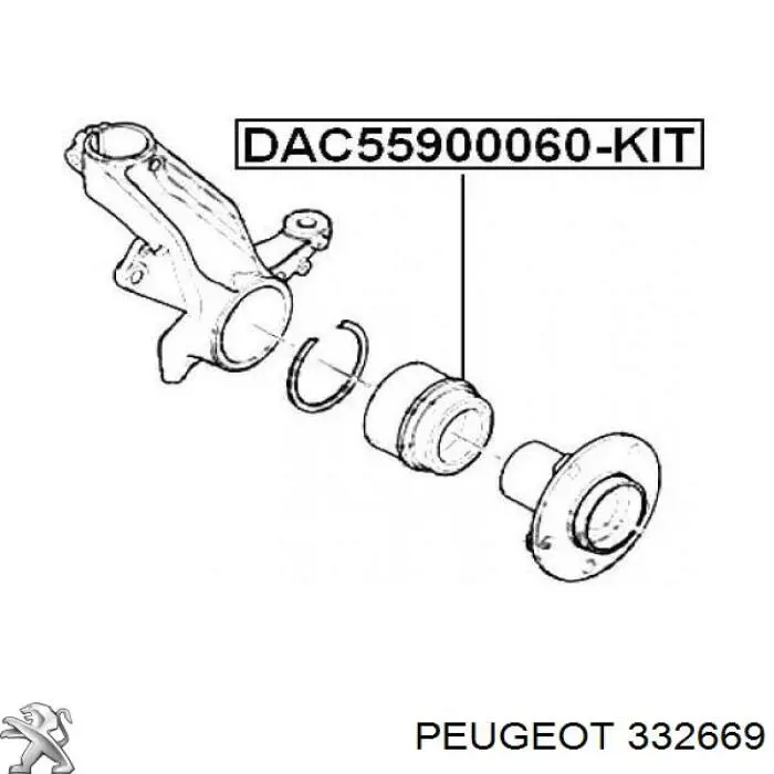 332669 Peugeot/Citroen cojinete de rueda delantero