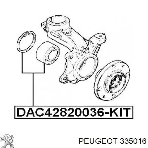 Rodamiento de rueda delantero Peugeot/Citroen 335016