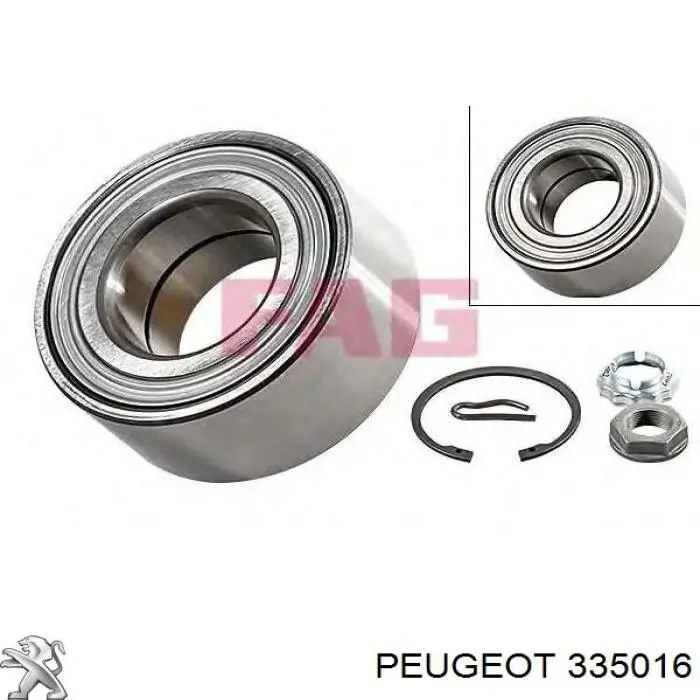 Cojinete de rueda delantero 335016 Peugeot/Citroen