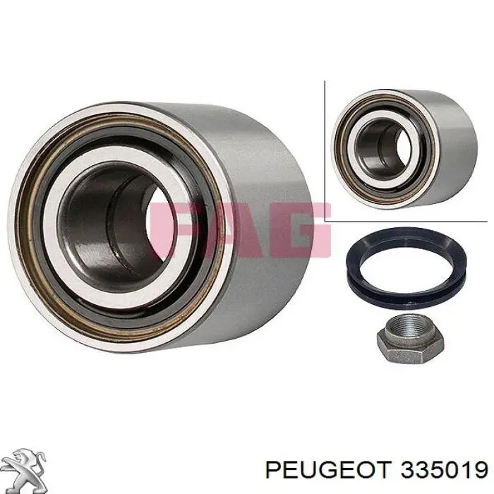 335019 Peugeot/Citroen cojinete de rueda delantero