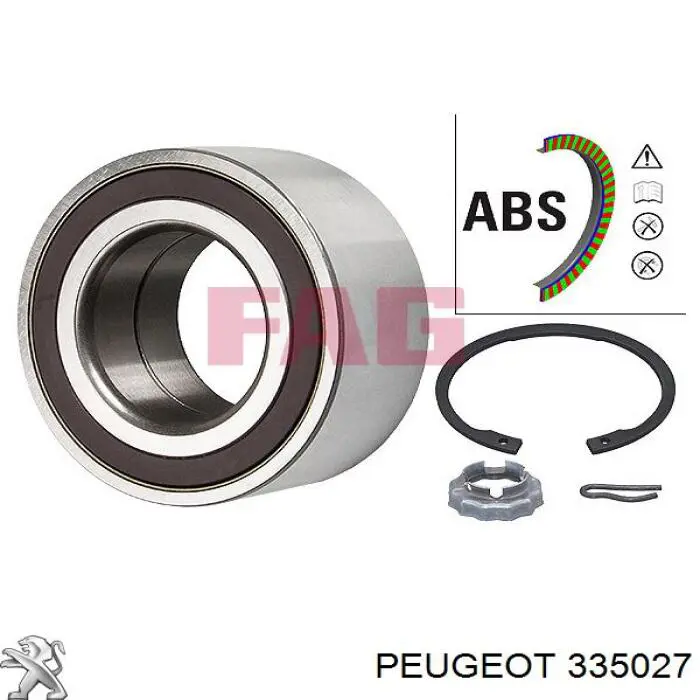 335027 Peugeot/Citroen cojinete de rueda delantero