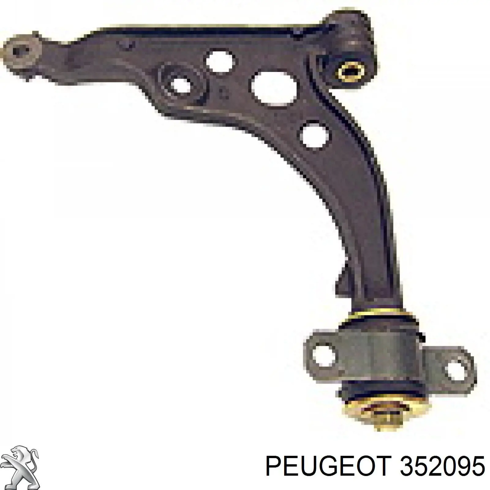 352095 Peugeot/Citroen barra oscilante, suspensión de ruedas delantera, inferior izquierda