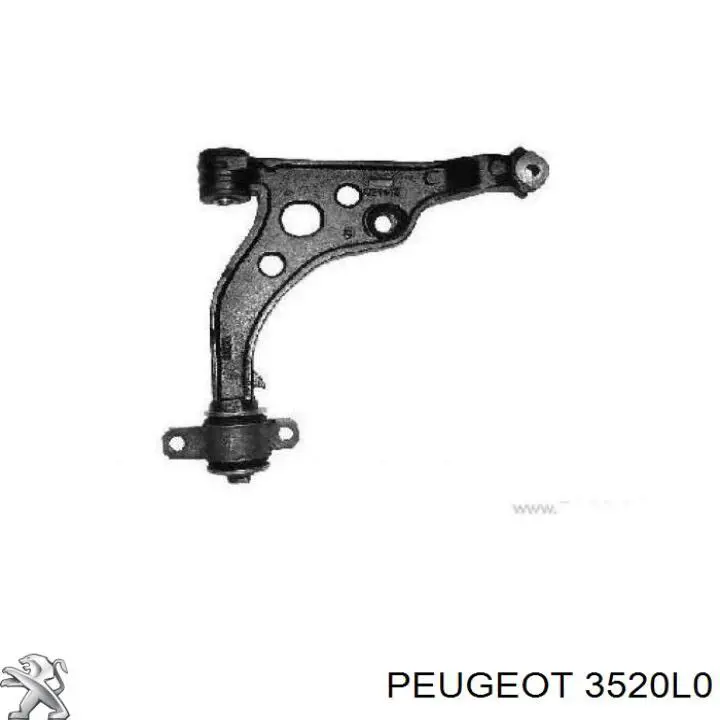 3520L0 Peugeot/Citroen barra oscilante, suspensión de ruedas delantera, inferior izquierda