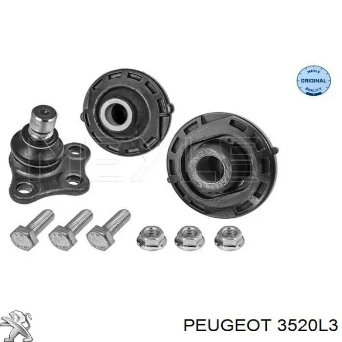3520L3 Peugeot/Citroen barra oscilante, suspensión de ruedas delantera, inferior izquierda