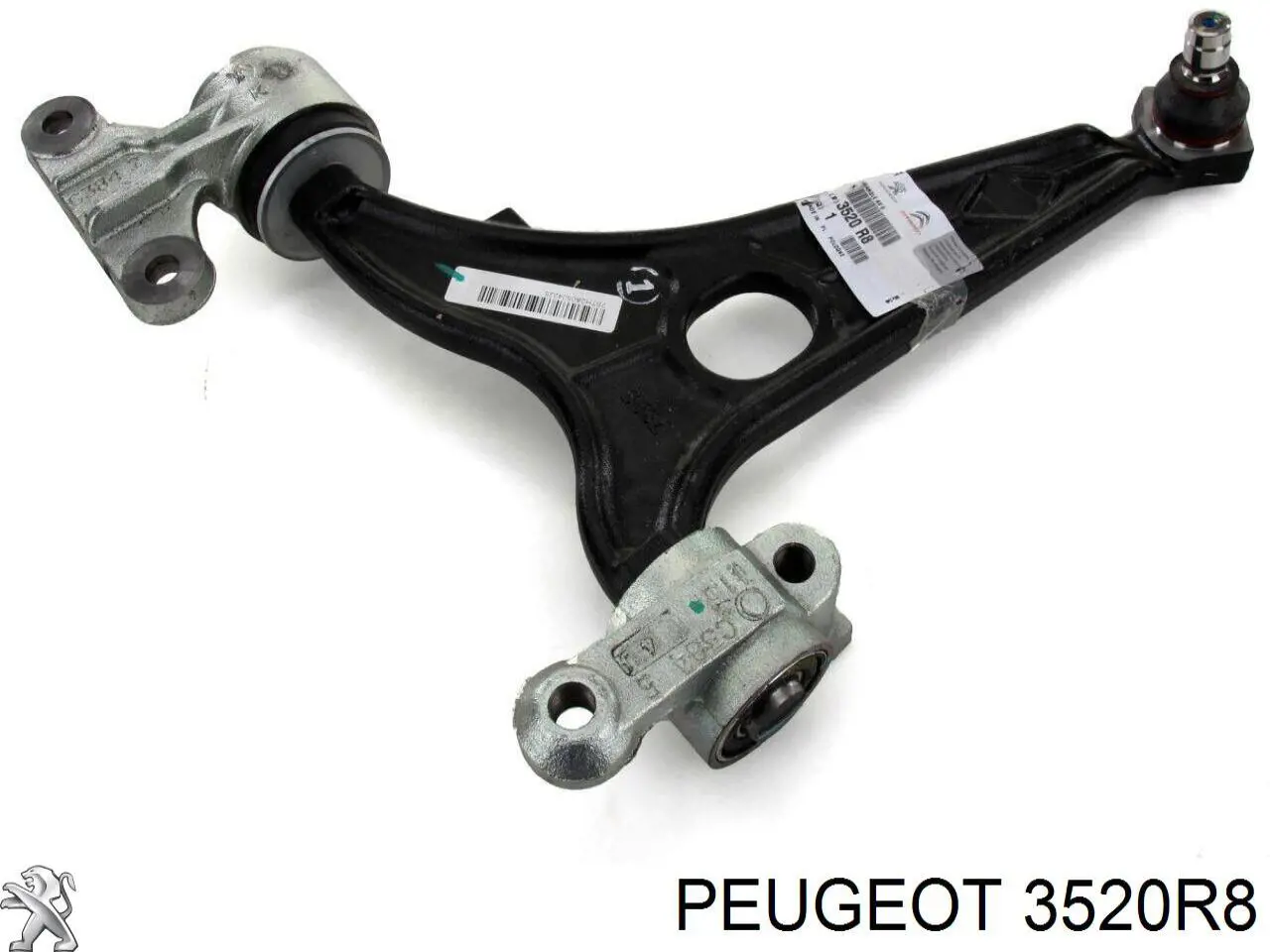 Brazo inferior izquierdo de la suspensión delantera 3520R8 Peugeot/Citroen