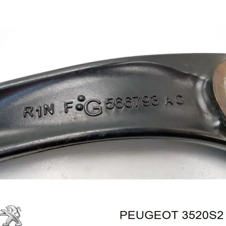 Brazo inferior izquierdo de la suspensión delantera 3520S2 Peugeot/Citroen