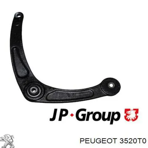 3520T0 Peugeot/Citroen barra oscilante, suspensión de ruedas delantera, inferior izquierda