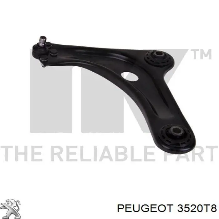Brazo inferior izquierdo de la suspensión delantera Peugeot/Citroen 3520T7