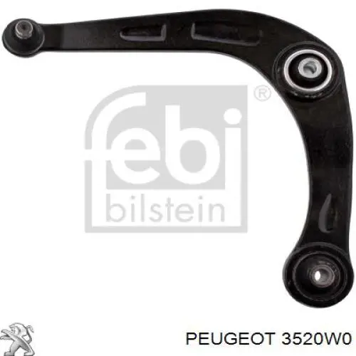 Comprar 3520W0 Peugeot/Citroen Brazo inferior izquierdo de la suspensión delantera