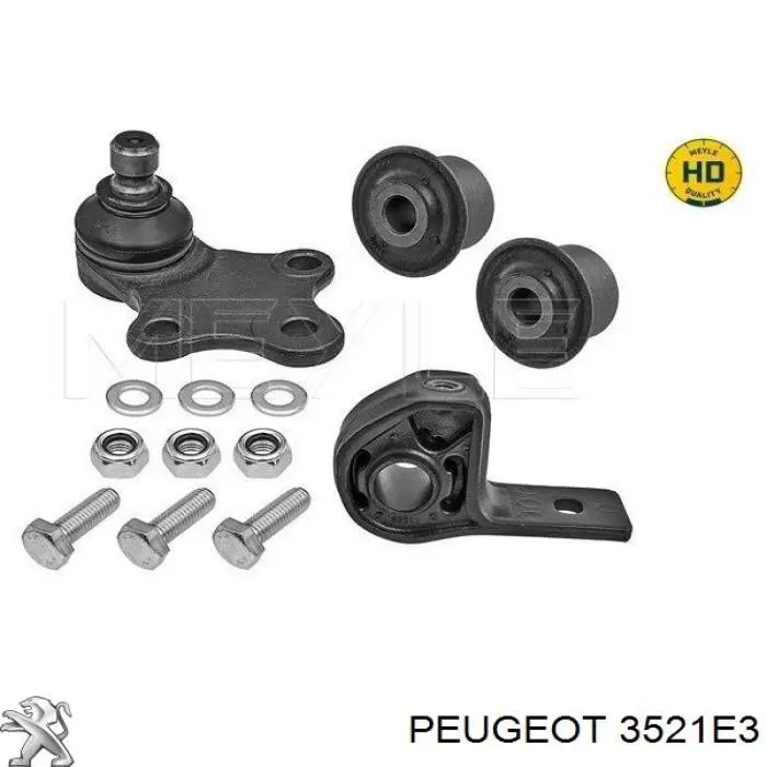 3521E3 Peugeot/Citroen barra oscilante, suspensión de ruedas delantera, inferior derecha