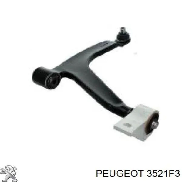 Barra oscilante, suspensión de ruedas delantera, inferior derecha PEUGEOT 3521F3