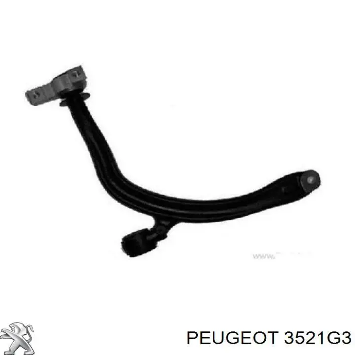 Brazo inferior derecho de la suspensión delantera Peugeot/Citroen 3521G3