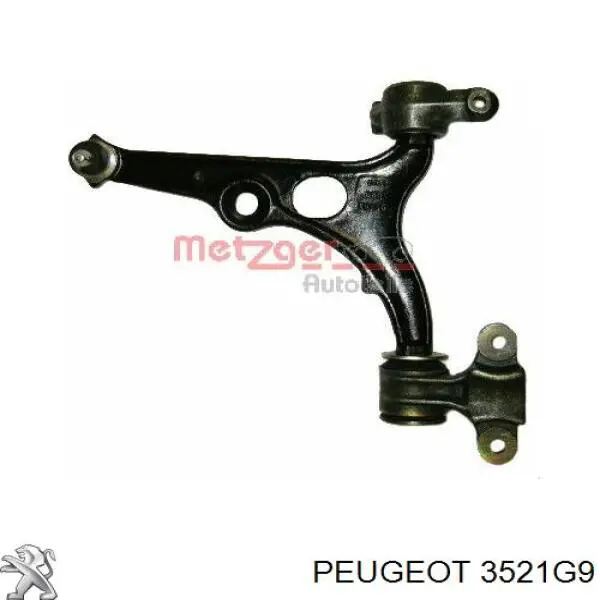 3521G9 Peugeot/Citroen barra oscilante, suspensión de ruedas delantera, inferior derecha