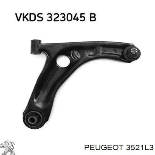 Comprar 3521L3 Peugeot/Citroen Brazo inferior derecho de la suspensión delantera