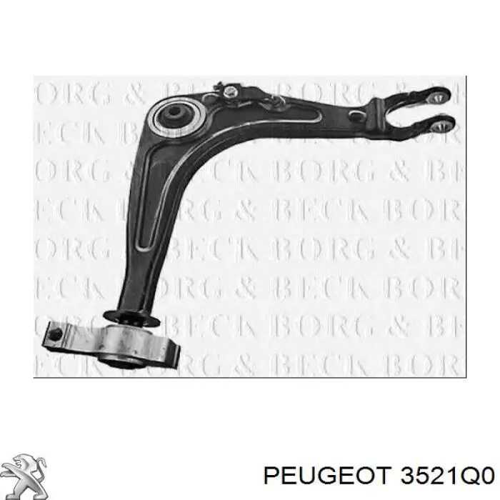 3521Q0 Peugeot/Citroen barra oscilante, suspensión de ruedas delantera, inferior derecha