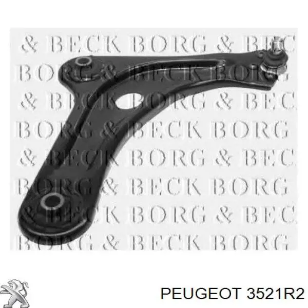 3521R2 Peugeot/Citroen barra oscilante, suspensión de ruedas delantera, inferior derecha