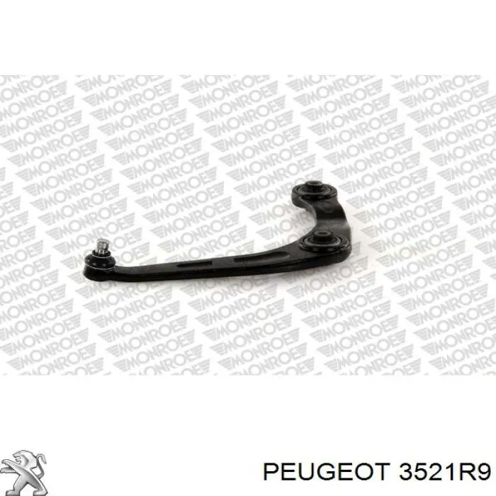 3521R9 Peugeot/Citroen barra oscilante, suspensión de ruedas delantera, inferior derecha