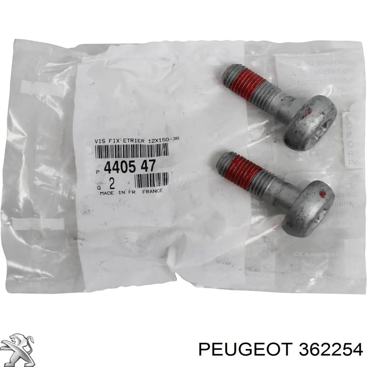 Tornillo (tuerca) de sujeción 362254 Peugeot/Citroen