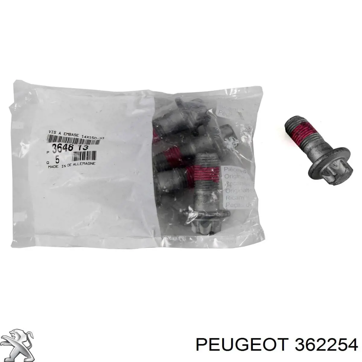 Comprar 362254 Peugeot/Citroen Tornillo (tuerca) de sujeción