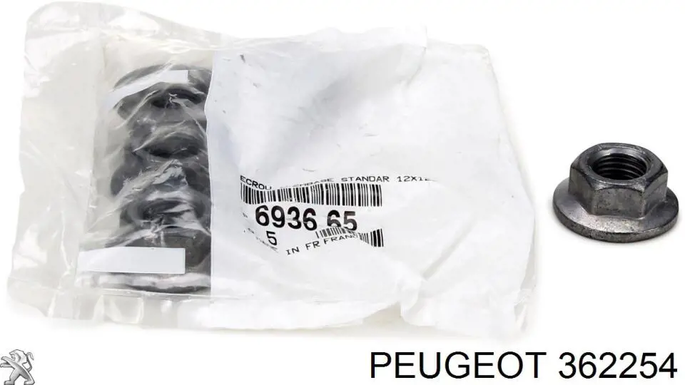 362254 Peugeot/Citroen Tornillo (tuerca) de sujeción