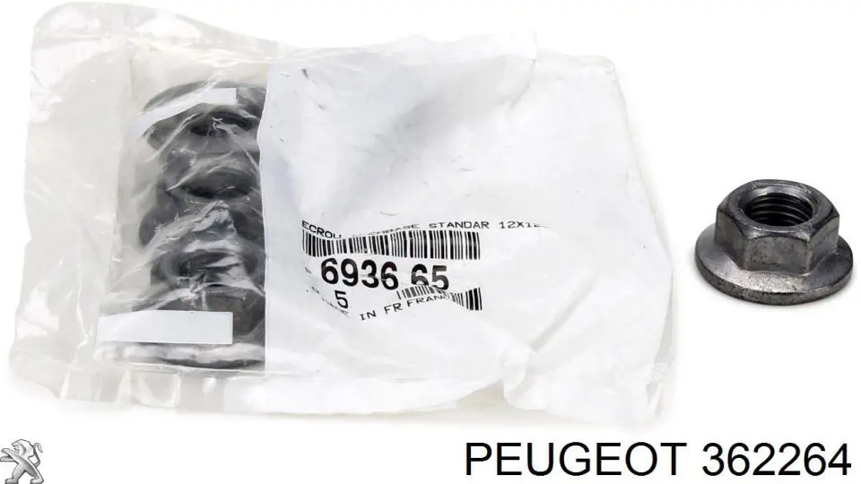 Tornillo de fijación de la rótula de suspensión delantera al muñón Peugeot/Citroen 362264