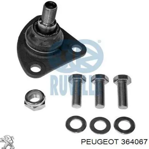 Rótula inferior de suspensión Peugeot/Citroen 364067 precio, desde 16,27 EUR
