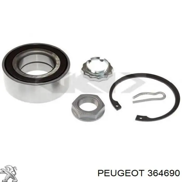 364690 Peugeot/Citroen muñón del eje, suspensión de rueda, delantero izquierdo