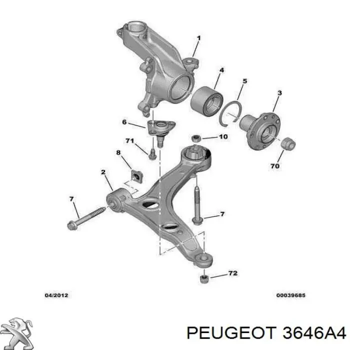 3646A4 Peugeot/Citroen