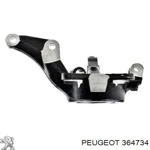 364734 Peugeot/Citroen muñón del eje, suspensión de rueda, delantero derecho